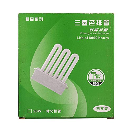 Kkv Delta Fluorescent Tube, CFL 3 U Shape (Panjaa), 4 Pin, 26 Watt Pack of 2