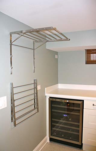 Royal 7 Clothes Drying Rack Stainless Steel Wall Mounted Adjustable Folding, No Assembly Required (22 INCH) - Thumbnail 2