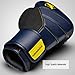 Hayabusa T3 Boxing Gloves for Men and Women Wrist and Knuckle Protection, Dual-X Hook and Loop Closure, Splinted Wrist Support, 5 Layer Foam Knuckle Padding - Navy/Yellow, 16 oz