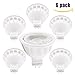 LEDIARY MR16 5W LED Light Bulbs, GU5.3 LED Spotlight bulbs, Daylight White 6000K 100-240V(6-Pack), 470lm,40 Degree Beam Angle, Tracking Light Bulbs