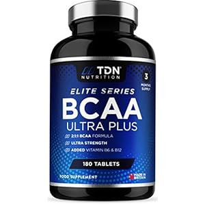 BCAA-Tablets-Ultra-Strength-1407mg-180-Tablets-Massive-3-Months-Supply-Elite-211-Branched-Chain-Amino-Acids-Enhanced-with-Vitamins-B6-B12-Premium-UK-Made-Supplement-by-TDN-Nutrition Bcaa Tablets - Ultra Strength 1407mg - 180 Tablets Massive 3 Months Supply - Elite 2:1:1 Branched Chain Amino Acids…