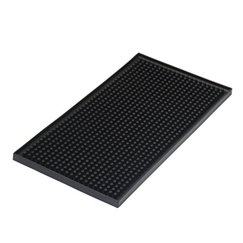Yisharry li Bar Mat 6" x 12" Kitchen Square Rubber Service Spill Mat