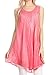 Sakkas Lana Ombre Tie Dye Embroidered Tank Style Long Summer Top | Cover Up