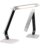 TOZO LED Desk Lamp Eye-Caring Table Lamp, 18W, Dimmable, 3 Lighting Modes, 5-Level Dimmer, Touch-Sensitive, Energy Efficient/Daylight / Folding/Reading / Bedroom Desk Lamps. Piano White