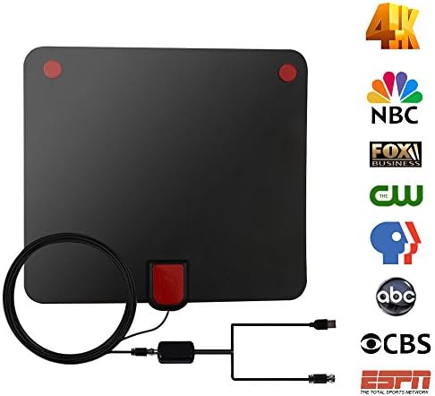 drunkilk TV Antenna, 1080P 50 Miles Range Indoor Digital HDTV Antenna,Upgraded USB Powered Amplified Antenna, Anti-Interference Detachable Amplifier Signal Booster for Television Channels (Black)
