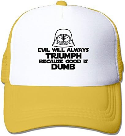 OONONGFU Evil Will Always Triumph Because Good Is Dumb. Big Foam Mesh Truck Cap Mesh Back Adjustable Cap