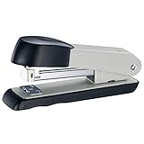 Bonsaii Metal Chrome Stapler, Handheld, Desktop, 20 Sheets Capacity, White/Black (G8701)