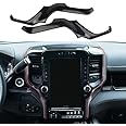 Korlot Central Control Navigation Screen Side Cover Trim for Dodge Ram 1500 2500 3500 2019-2025 (Carbon Fiber Pattern)