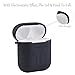 Airpods Case, Airpods Strap, Airpods Silicone Protective Cover with Earphone Sports Anti-lost Strap, Colorful Full Body Soft Skin for Apple Airpods Charging Case (Black)