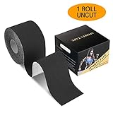Laneco Kinesiology Tape (19.7ft Uncut Per Roll), Latex Free Physio Tape, Breathable, Water Resistant Sports Tape for Muscles & Joints, Pain Relief and Injury Recovery, Free Taping Guide