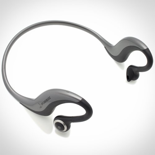 SplashBudz Water Resistant Bluetooth Headphones / Headset - Sweatproof Sport-style - Great for Running in the Rain, Hands Free Phone Calls, and More - Great Sound Quality, Black/Gray