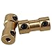 2pcs 3mm-3mm Golden Brass Shaft Coupling Coupler Motor Transmission Connector
