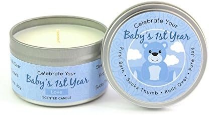 Milestone Candles Celebrate Baby’s 1st Year - Boy 6.5 Oz.