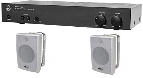 Pyle PAMP2000BT Bluetooth Digital Stereo Amplifier 240 Watt with Audiopipe White 8