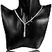 Aurora Tears Y Lariat Necklace Women Crystal Choker Necklaces Girls Chunky Statement Necklace Cubic Zirconia Bib Jewelry DP0016W