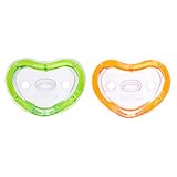 Munchkin Latch Lightweight Pacifier, Green/Orange, 0+ Months, 2 Count