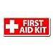 4 x Red First Aid Sticker Decal for Emergency Kid Camp DIY Box or Kit 1st
