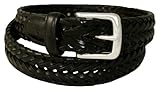 Dockers Mens Big-Tall 30mm V-Weave Braided Belt