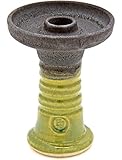 Hookah John Retro Harmony Clay Phunnel Bowl With Grommet And Shisha Shaped Air Fresher Green Gray Limestone