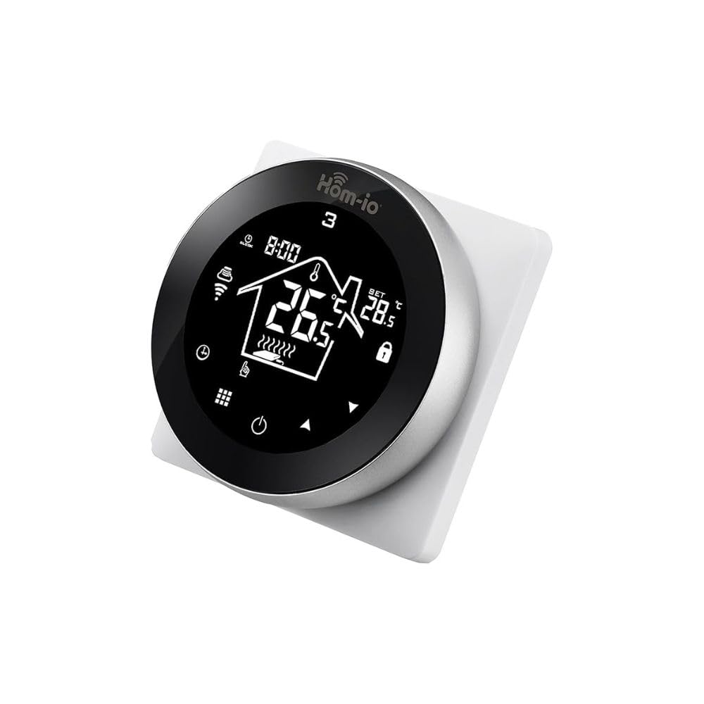 Smart Wi-Fi PLUS Chronograph Thermostat for Gas Boiler and Boiler, Digital Thermostat, Weekly Programmable Mode 5+2, 6+1, 7, High Visibility LCD Touch Screen Display - Assembly Set