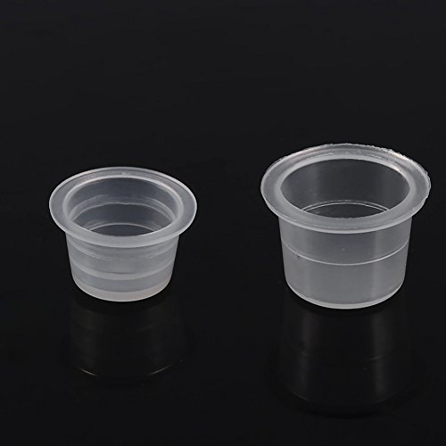 Tattoo Ink Cap Cup Medium Large Plastic Microblading Ink Pigment Cups Accessories for Tattoo Supplies 100Pcs/Set(L) - Thumbnail 5