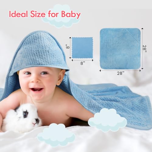 Baby Hooded Towels Girl Orighty Baby Hooded Towel Set 28x28