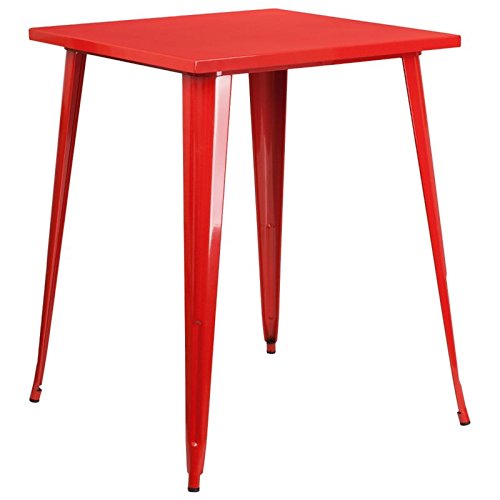 All Goods Are Specials Bowery Hill 31 5 Square Metal Dining Table In Red Kitchen Dining 2018 Latest Staging Elektroheizung Com