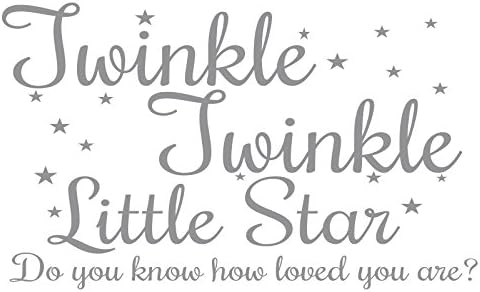 GTPP_67 Twinkle twinkle little star do you know how loved you are? Size 100 cm x 60 cm Colour Azure Blue. Windows and Wall Sticker, Wall Windows Art, Children Room Stickers, Decals, ThatVinylPlace
