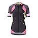 DuShow Women Cycling Jersey Short Sleeve Cycling Shirt Reflective Biking Jersey Black(L)