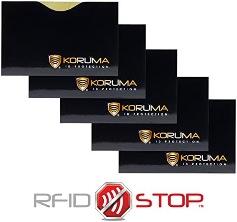 RFID Blocking PAYPASS Credit Debit Card Protector ID Theft Protection Sleeve (HBLG 5 Pack)
