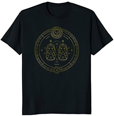 Astrology Sun Moon Circle - Zodiac Sign Gemini T-Shirt 1