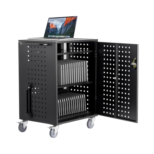 VEVOR Charging Cart, 36 Device Mobile Charging Station, Up to 15.6 in Screen Si…