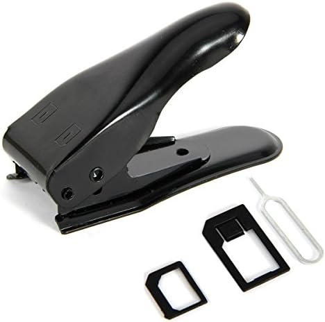 ASX Design Nano Sim Card Cutter Mini /Standard &amp; Micro to Nano Sim for iPhone 6 Plus iPhone 6 iPhone 5 iPhone 4, 4S and other Phones 2 Sim Adapters Tray + Needle All in One Pack
