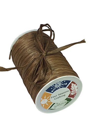 Four Seasons Crafting Matte Finish Raffia Ribbon 1/4" X 100 Yds. Brown
