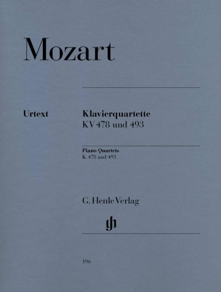 Mozart: Piano Quartets K.478 & 493 - piano quartet - Henle - (HN 196)