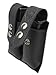 New Barsony Black Leather Double Magazine Pouch for .380 Ultra-Compact 9mm 40 45