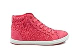 Dream Pairs QUEEN-1C Women Lace Up High Top Sheer Crochet Fashion Sneakers