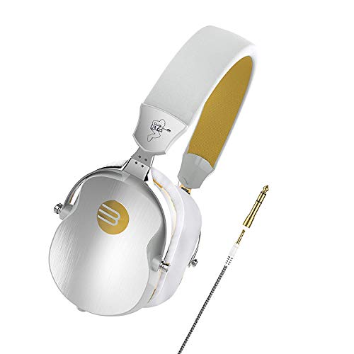 BYZ Professional Hi-Fi Stereo Headphones,On Ear Studio Headphones Wired Headsets with Microphone - Thumbnail 7