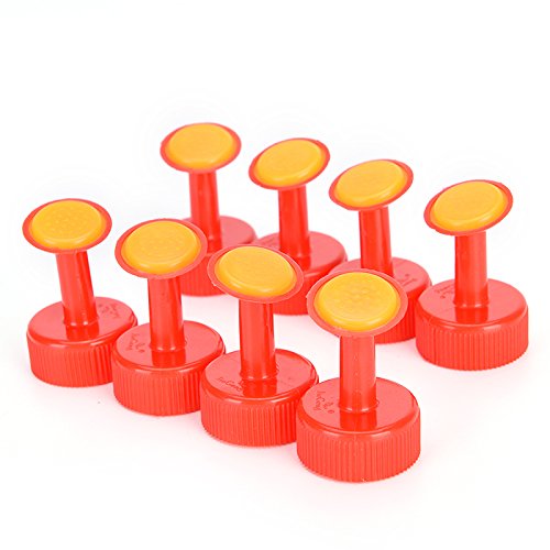 LONG7INES 8Pcs Portable Bottle Cap Sprinkler Watering, 30mm Little Sprinkler Head, Red - Thumbnail 4