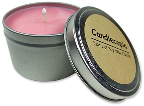 Pink Sugar Strongly Scented Hand Poured Vegan Travel Tin Candle, 8 Ounce Tin