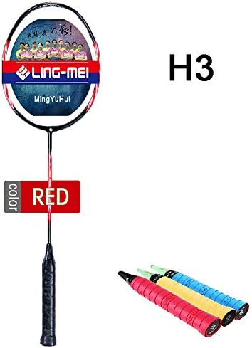 MingYuHui LingMei Single Dedicated Nano-carbon Fiber H Series Badminton Racket, Professional Manufacturing Technology, Including Badminton Bag And 3 Racket Anti-skid Belt.