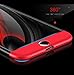 iPhone 7 Case, AICase 3 in 1 Ultra Thin and Slim Hard PC Case Anti-Scratches Premium Slim 360 Degree Full Body Protective Cover for Apple iPhone 7 (4.7'') 2016 Release (Black+Red)