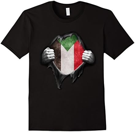 Men's Sudan Flag T Shirt. Proud Sudanese Large Black