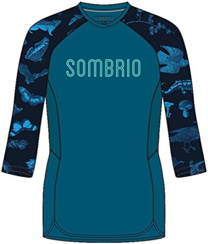 Sombrio 2018 Women's Vista 3/4 Sleeve Cycling Jersey - B590100F (Dark Night Forest Creatures - XL)
