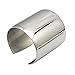 COUYA Stainless Steel Smooth Polished Open Cuff Bangle Bracelet for Women Lady Girls Gift