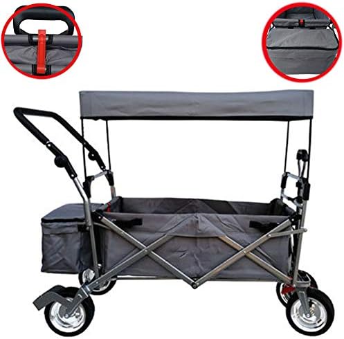 Folding Camping Wagon, Camping Wagon Portable Collapsible Festival Trolley Cart