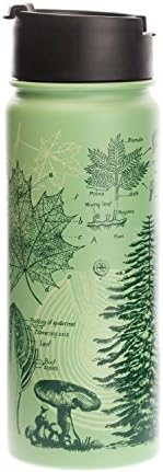 Forest Plants &amp; Trees Botany Stainless Steel Vacuum Flask (Green) 18 oz Travel Mug