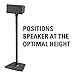 Loopilops Wireless Speaker Stand Designed for SONOS Play 1 and Play 3 Speakers - Single Stand (Black) - WSS1-B1