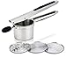 SALE! Limited Time! Potato Ricer w/ 3 Interchangeable Discs. RED Silicone Grip Handle, Premium Stainless Steel. Also use as a Baby Food Strainer/Press/Masher. High Quality, Great Value & Price !