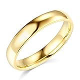 14k Yellow OR White Gold 4mm Plain Wedding Band